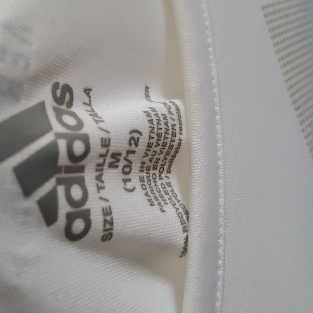 Adidas girls TEE Size Medium white - Picture 3 of 5